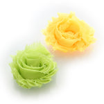 Pastel Green/Lemon Shabby Rose Baby Hair Flower Clip Pair | My Lello - 24