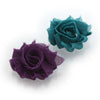 Plum/Teal Shabby Rose Baby Hair Flower Clip Pair | My Lello - 27