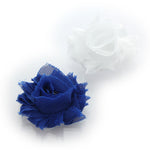 Royal Blue/White Shabby Rose Baby Hair Flower Clip Pair | My Lello - 34