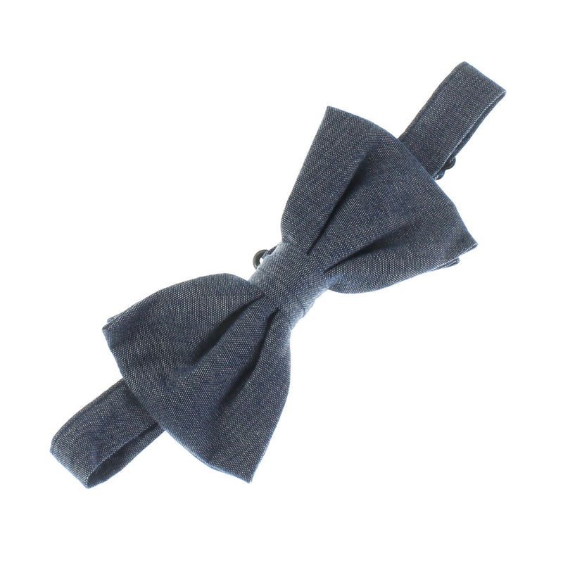 Adult Chambray Adjustable Pre-Tied Bow Tie