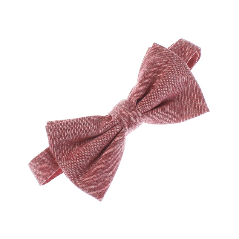 Adult Chambray Adjustable Pre-Tied Bow Tie