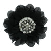Black Chiffon Jewelled Hair Flower Clip | My Lello - 3