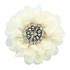 Ivory Chiffon Jewelled Hair Flower Clip | My Lello - 8