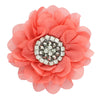 Peach Chiffon Jewelled Hair Flower Clip | My Lello - 14
