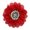 Red Chiffon Jewelled Hair Flower Clip | My Lello - 15