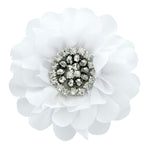 White Chiffon Jewelled Hair Flower Clip | My Lello - 18