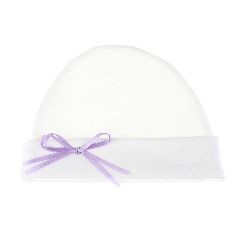 Baby Cotton Beanie Hat w/ Bow