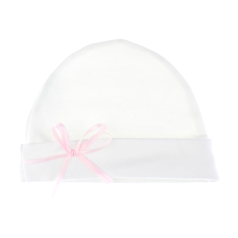 Baby Cotton Beanie Hat w/ Bow