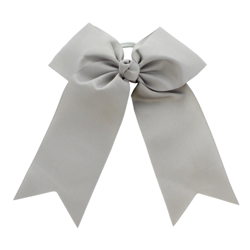 Cheer Hair Bows Large with Ponytail Holder White 1 