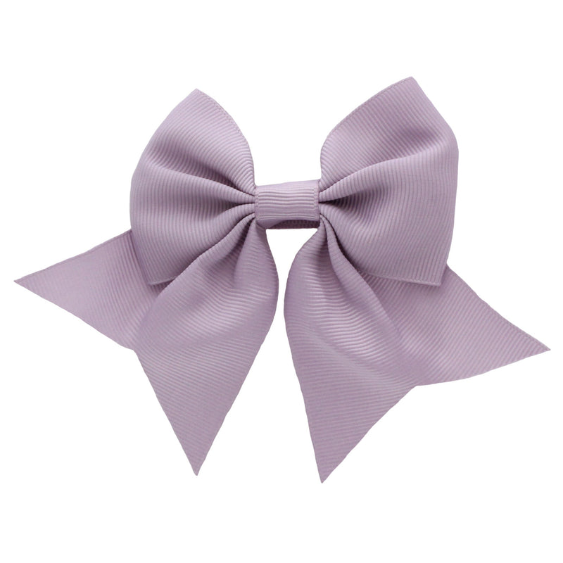 My Lello Satin/Lace Sailor Hair-Bow Peach