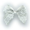Gray Satin/Lace Tails Down Hair-Bow | My Lello - 4