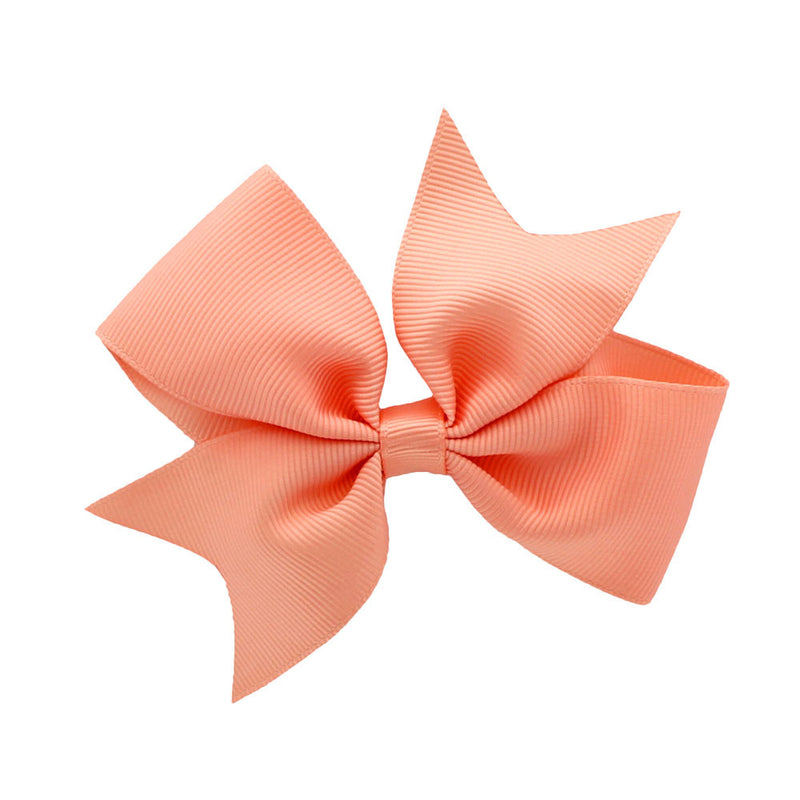 My Lello Satin/Lace Sailor Hair-Bow Peach