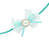 Aqua Lace/Pearl Bow Baby Headband | My Lello - 7
