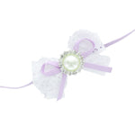 Light Lavender Lace/Pearl Bow Baby Headband | My Lello - 9
