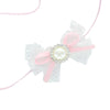 Light Pink Lace/Pearl Bow Baby Headband | My Lello - 4