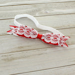  Satin/Lace Bow Baby Headband | My Lello - 1