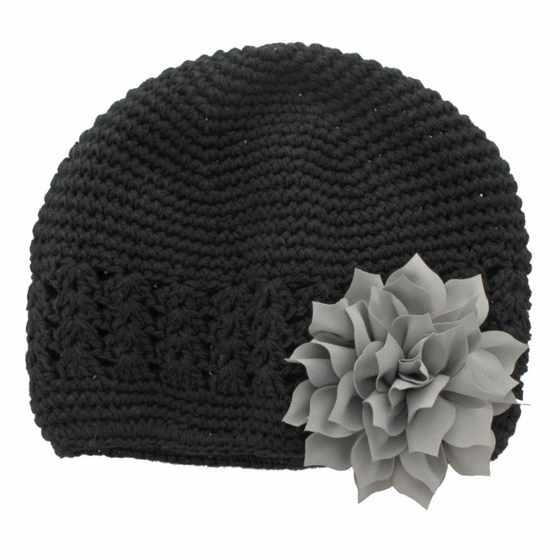 Black/Gray Baby Kufi Crochet Beanie Hat | My Lello - 15