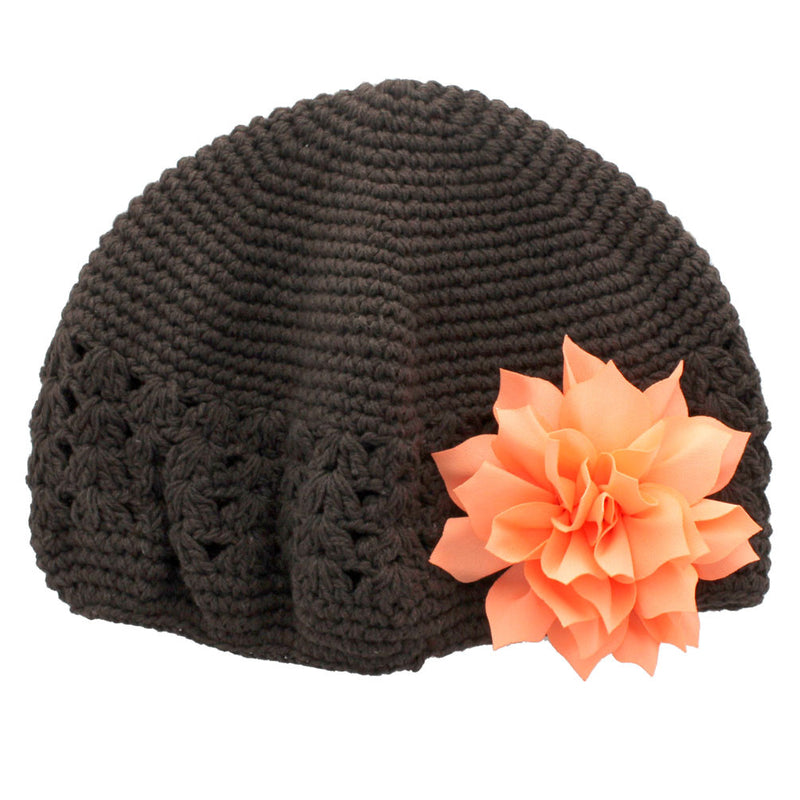 Brown/Peach Baby Kufi Crochet Beanie Hat | My Lello - 19