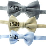 Child Linen Adjustable Pre-Tied Bow Tie