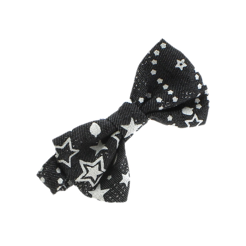 Baby Printed Denim Adjustable Pre-Tied Bow Tie