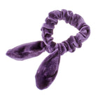 Velvet Knotted Bunny Ear Hair Scrunchie