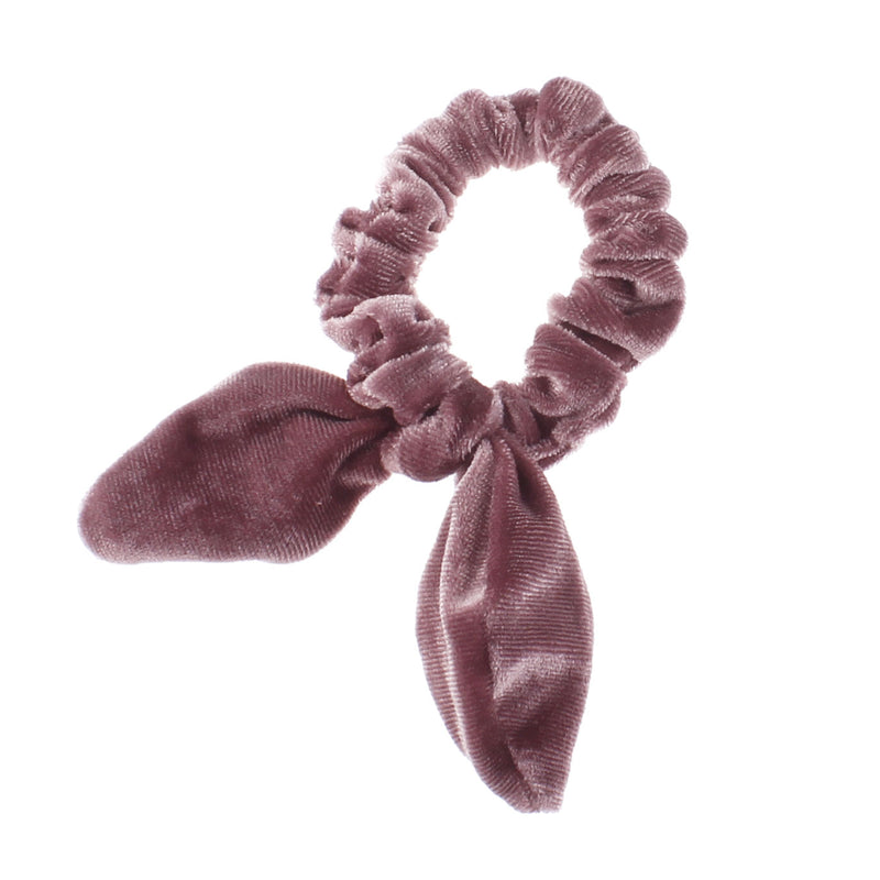 Velvet Knotted Bunny Ear Hair Scrunchie