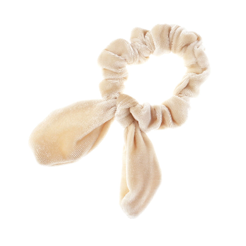 Velvet Knotted Bunny Ear Hair Scrunchie