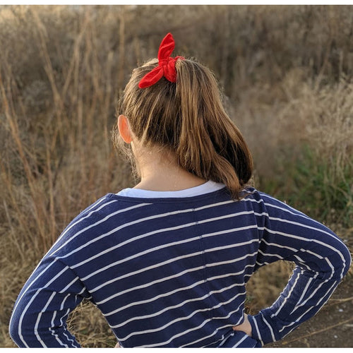 Velvet Knotted Bunny Ear Hair Scrunchie
