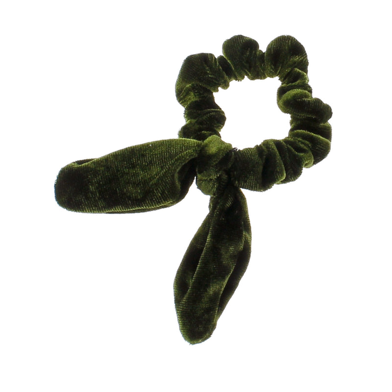 Velvet Knotted Bunny Ear Hair Scrunchie