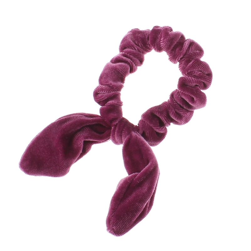 Velvet Knotted Bunny Ear Hair Scrunchie