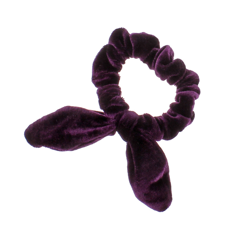 Velvet Knotted Bunny Ear Hair Scrunchie