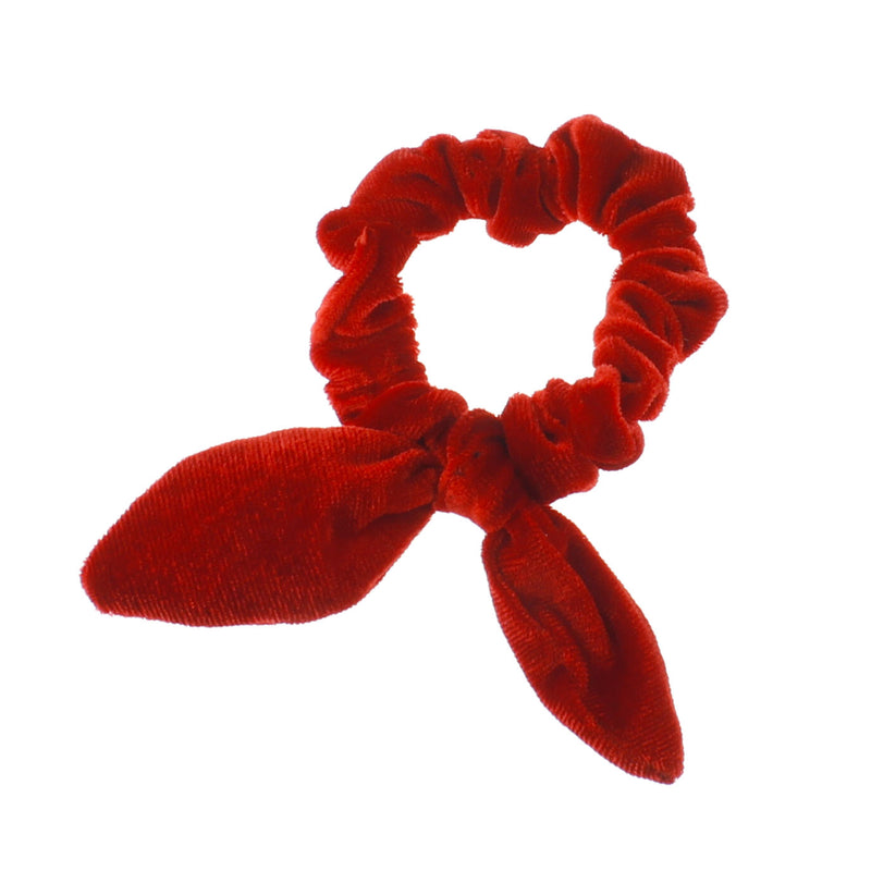 Velvet Knotted Bunny Ear Hair Scrunchie
