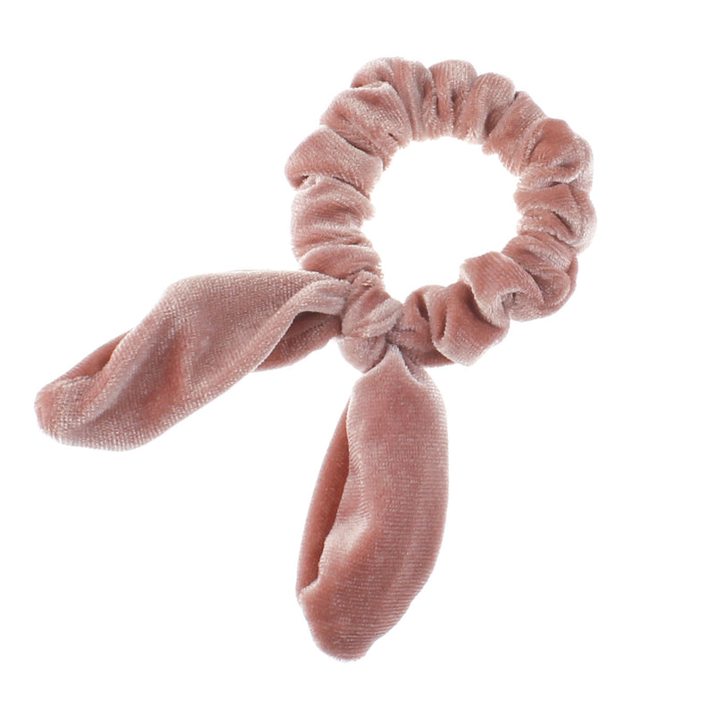 Velvet Knotted Bunny Ear Hair Scrunchie