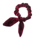 Velvet Knotted Bunny Ear Hair Scrunchie