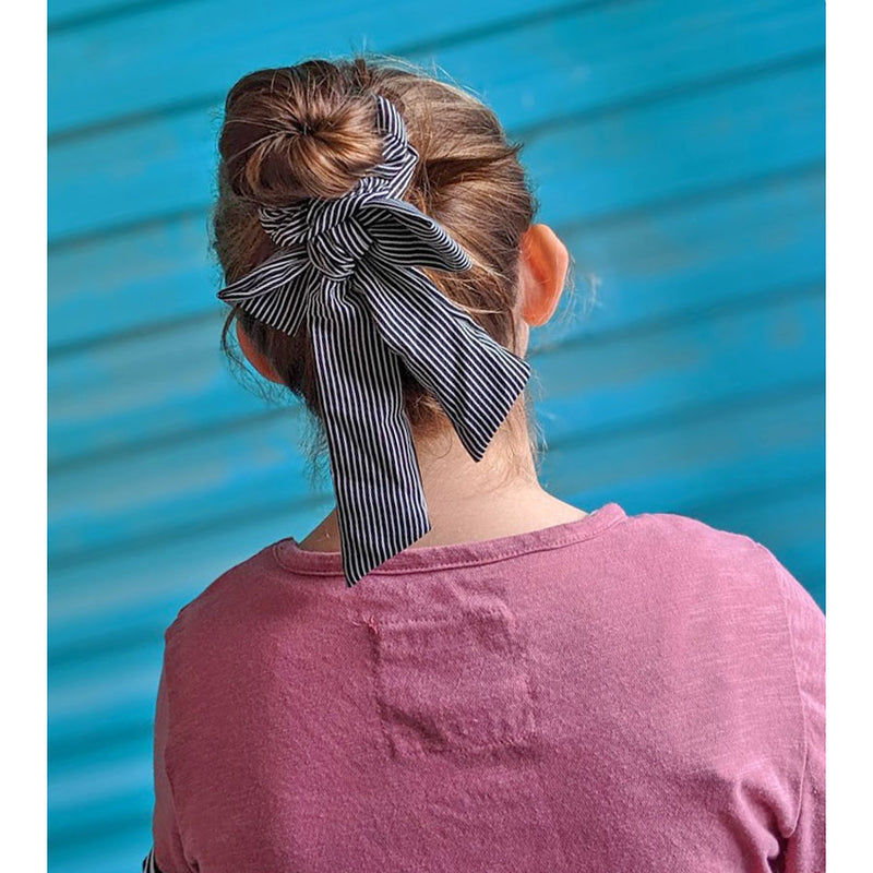 Printed Long Tail Bow Hair Scrunchie