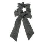 Printed Long Tail Bow Hair Scrunchie