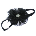 Black Baby Frayed Ballerina Flower Headband | My Lello - 4