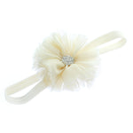 Ivory Baby Frayed Ballerina Flower Headband | My Lello - 3