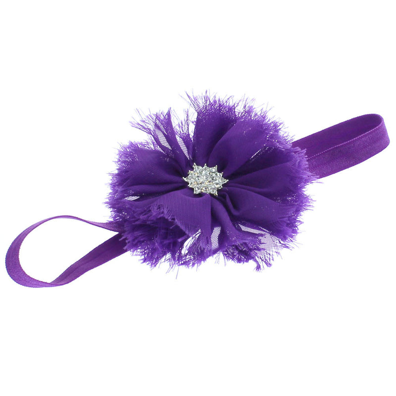 Purple Baby Frayed Ballerina Flower Headband | My Lello - 15