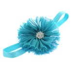 Turquoise Baby Frayed Ballerina Flower Headband | My Lello - 12