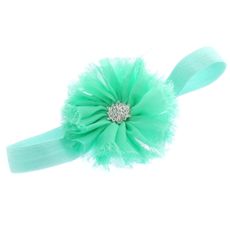 Viola Macey Rhinestone Headband in Turquoise | Groovy's | Turquoise Rhinestone Headband