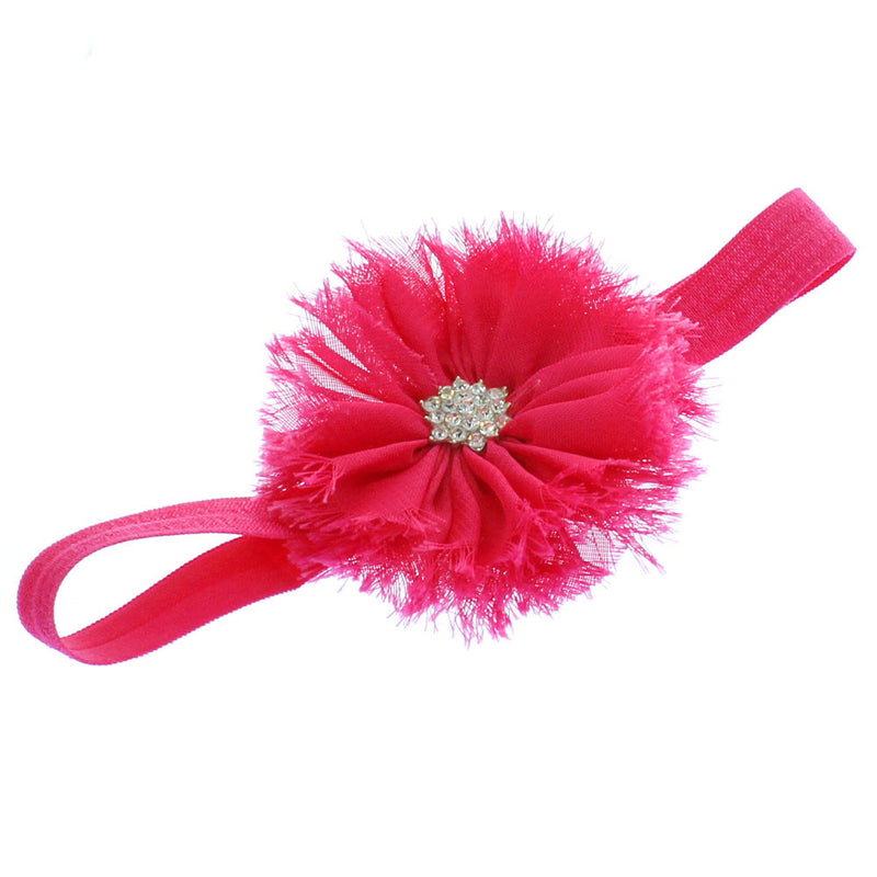 Girls Frayed Ballerina Flower Headband