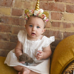 Girls Floral Unicorn Headband