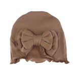 Baby Vintage Ruffle Bow Cotton Beanie Hat