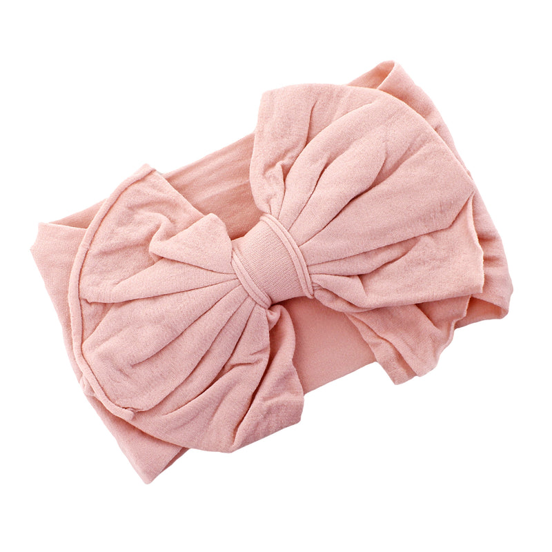 Baby/Toddler Wide Nylon Headbands w/ Bow