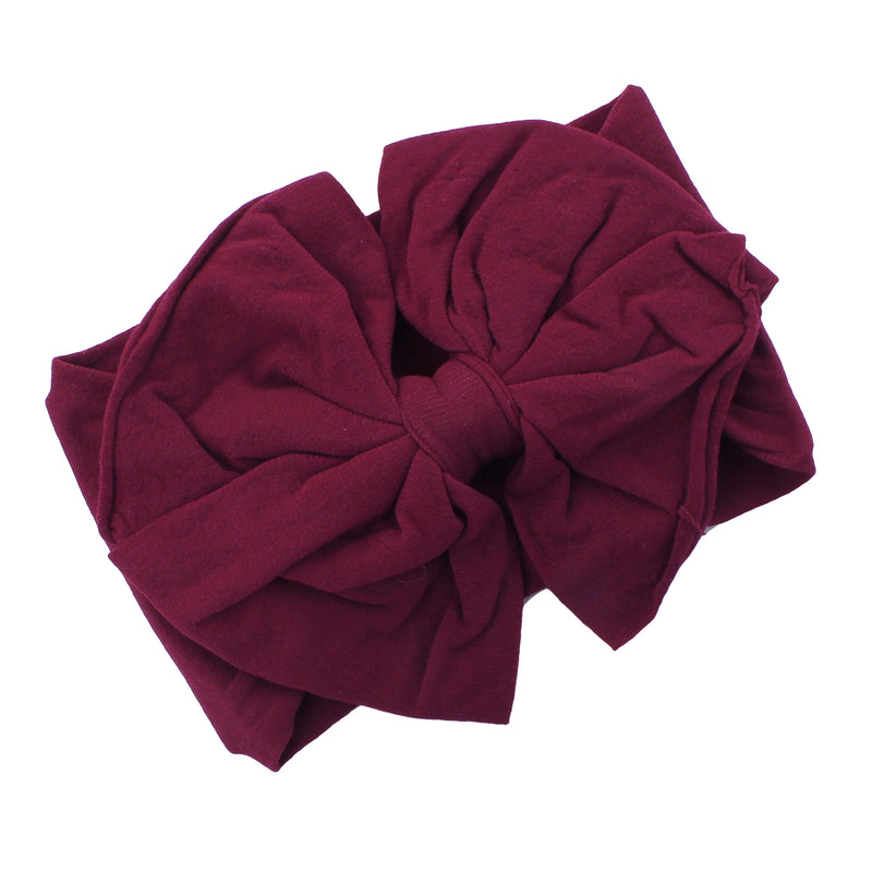 Baby/Toddler Wide Nylon Headbands w/ Bow